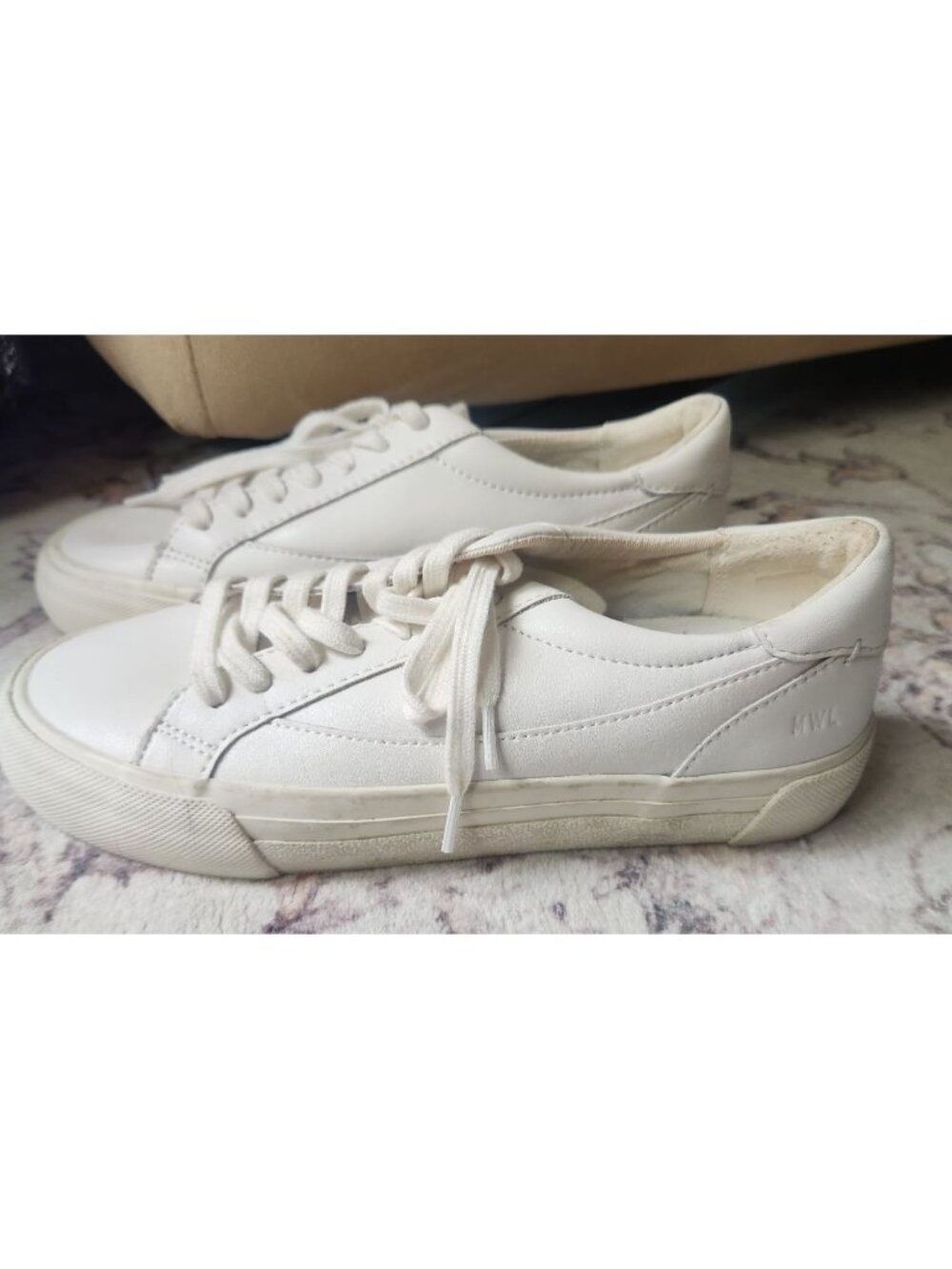 Madewell Women's Sz. 6.5 White Leather Sidewalk Low Top Sneakers